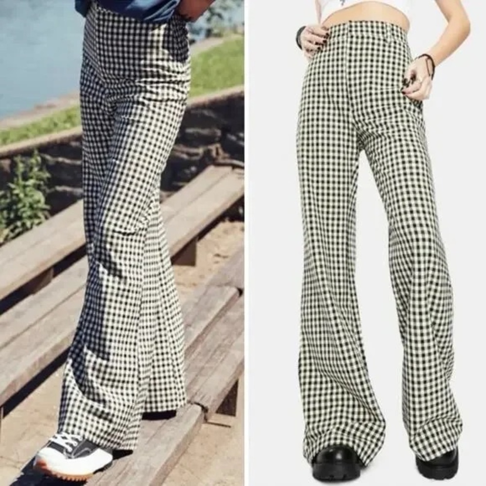 Free People Plaid Jules Trousers size 0